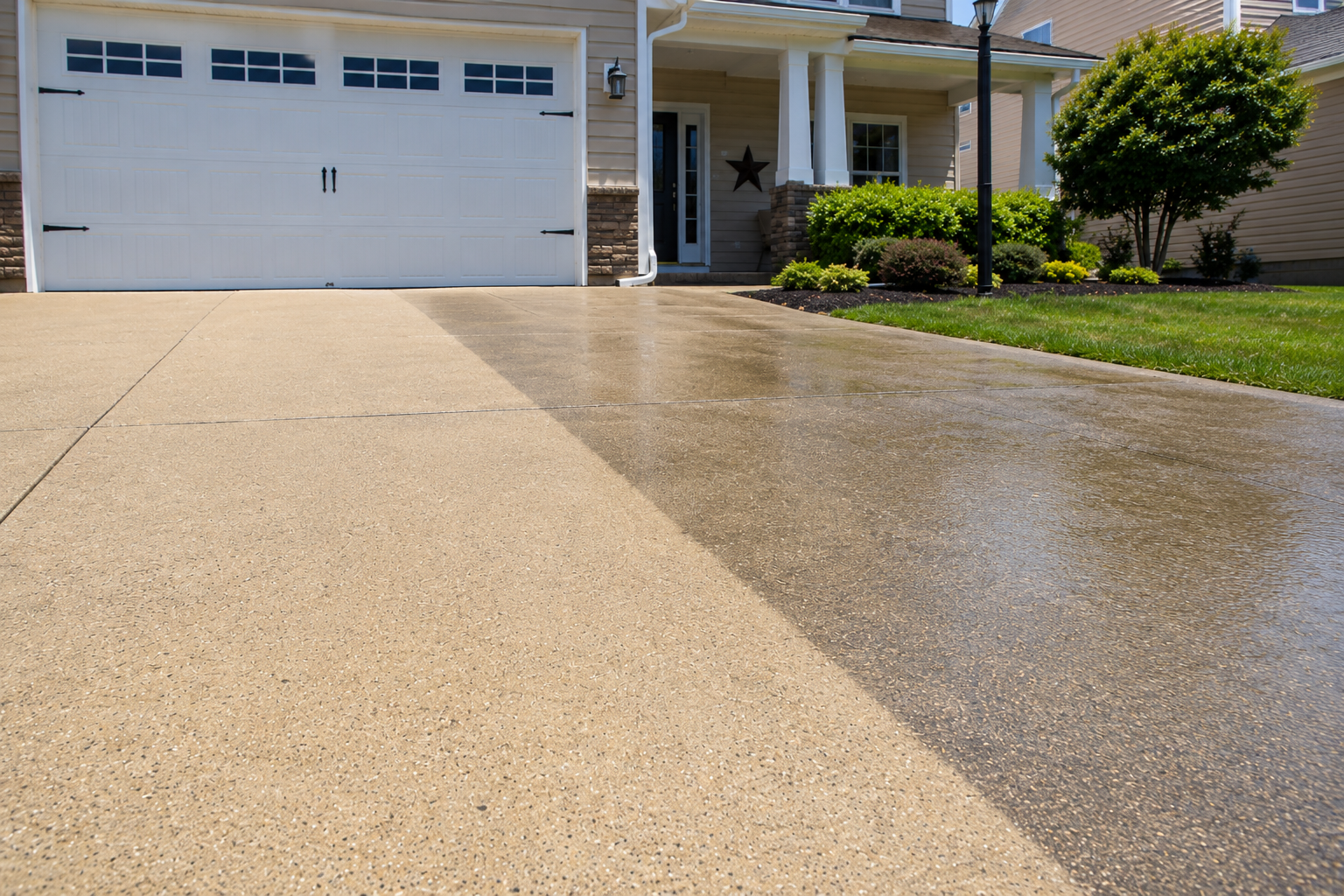 WOW! Driveway, sidewalk, and patio cleaning service north Galveston County