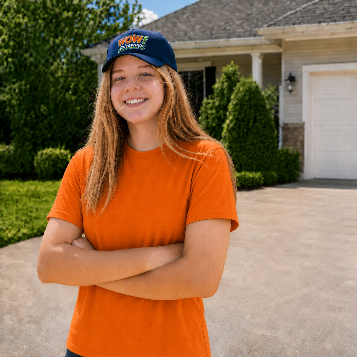 WOW! Driveways is owned and operated by Abby Collins. Abby cleans your League City driveways in 1 visit!